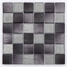 Faïence Barwolf Glamour diamant black chip mosaïque 4,8 x 4,8 cm 29,8 x 29,8 cm GL-17010