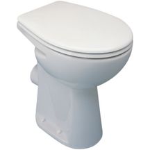 Cuvette ind surélevée ULYSSE 36,5x48cm en porcelaine avec trou d'abattant avec sortie horizontale, blanc réf. P239901