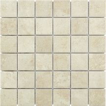 Grès cérame émaillé Arte Deco Oree beige antidérapant mosaïque 29,7 x 29,7 cm