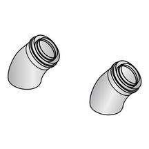 Coude à 45° Alu/PPS diamètre 80 / 125 mm (par 2 pièces) DY132 réf. 84887532