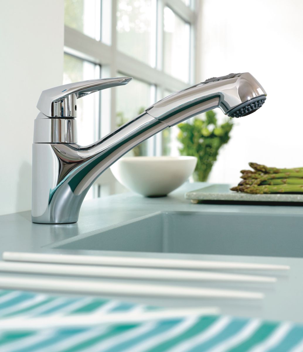 GROHE - Mitigeur évier EURODISC monocommande 15 x 21, bec coulé ...