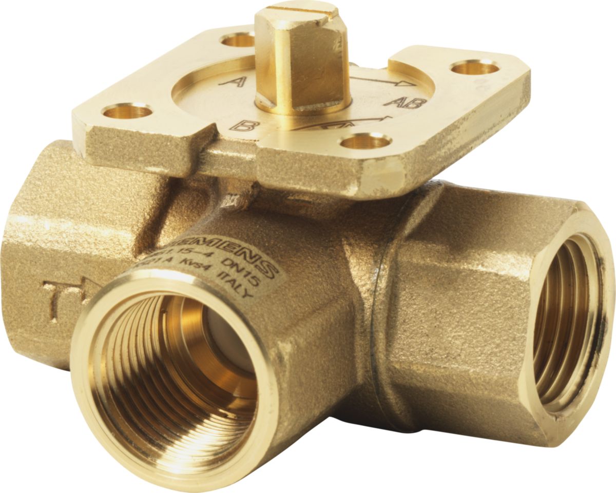 SIEMENS - Vanne a boisseau spherique PN40 3 voies DN20 KVS 4 Ref VBI61 ...
