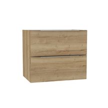 Meuble sous vasque Alterna Plénitude partie gauche L70 cm, pour composition 140cm 2 tiroirs P46cm Chêne raphia