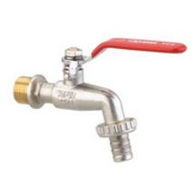 Robinet d'arrosage à boisseau sphérique, 3/4''-3/4'' avec poignée inox (Vanne d'arrosage 20 x 27 - 20 x 27) réf.74-8GG