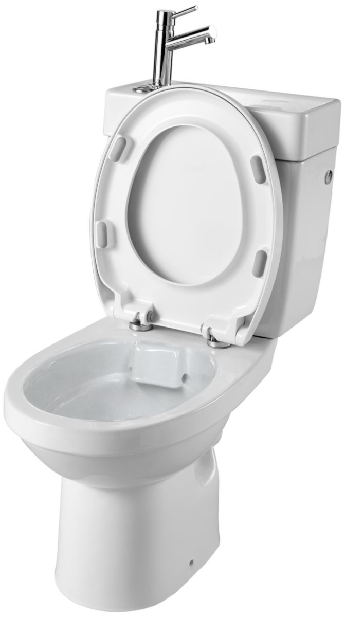 ALTERNA Pack WC au sol Alterna Doppio avec lavemains intégré, sans bride, avec abattant Cedeo