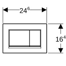 Plaque D'actionnement Geberit Sigma30 - Chasse D'eau 2 Quantités - Blanc/chrome Brillant