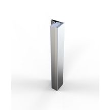 Kit d'installation en niche pour paroi de douche Alterna Daily (fixe + pivot) profilé chromé longueur 90 ou 100 cm