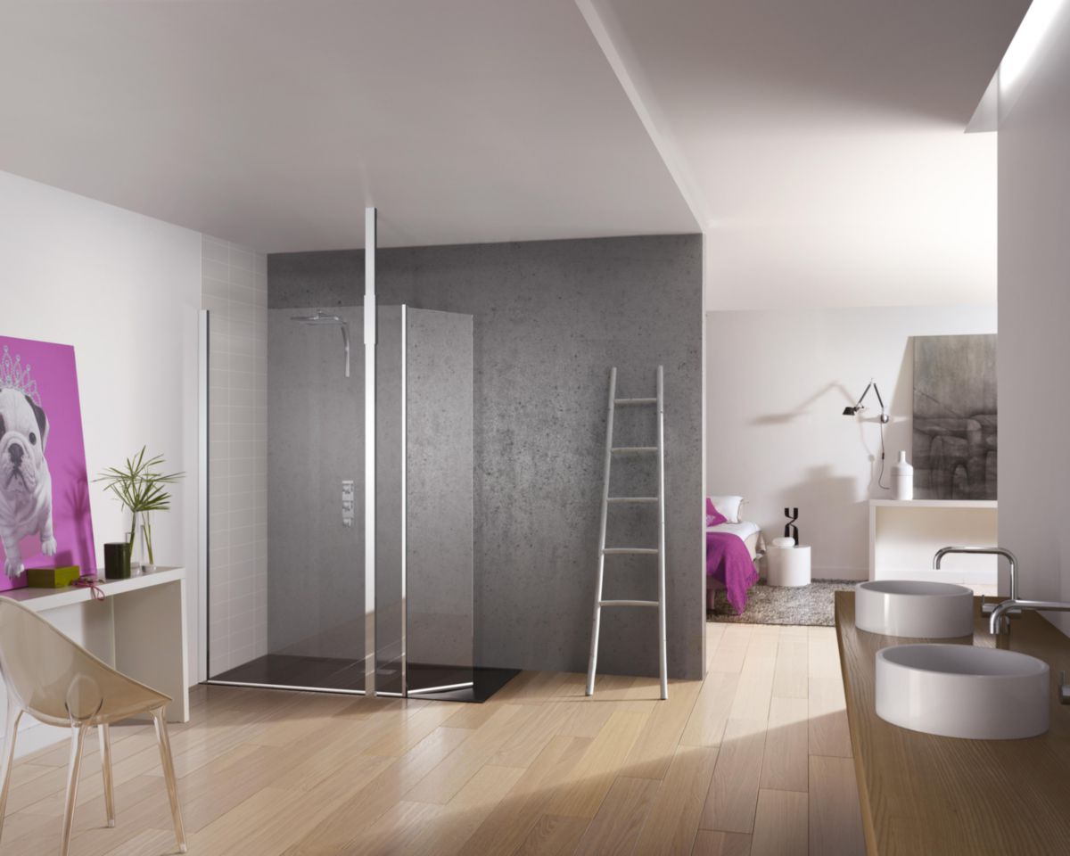 KINEDO DOUCHE Paroi de douche KINESPACE duo L 120 cm verre