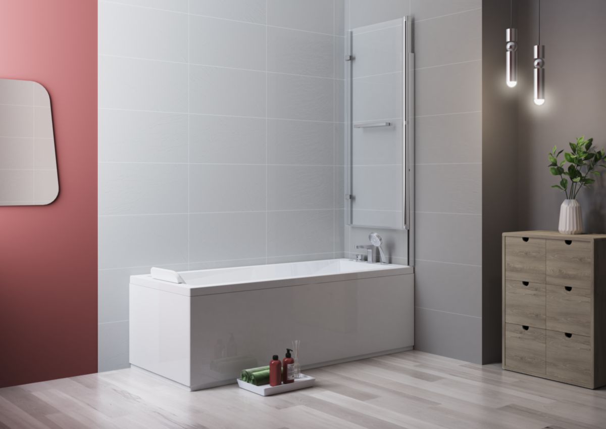 Alterna Ecran De Baignoire Relevable Seducta Chrome Epaisseur Du Verre 5mm Cedeo