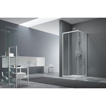 Paroi de douche Alterna Verseau 2, accès d'angle, porte coulissante 80 x 80 cm