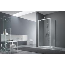 Paroi de douche Alterna Verseau 2, accès de face, porte pivotante gain de place 90 cm