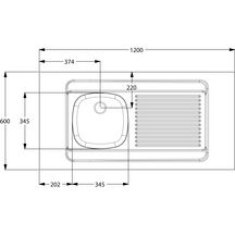 Profondeur Evier evier 224 poser pmr en inox 18 10 hauteur 3 cm 1 cuve Profondeur Evier evier 224 poser pmr en inox 18 10 hauteur 3 cm 1 cuve