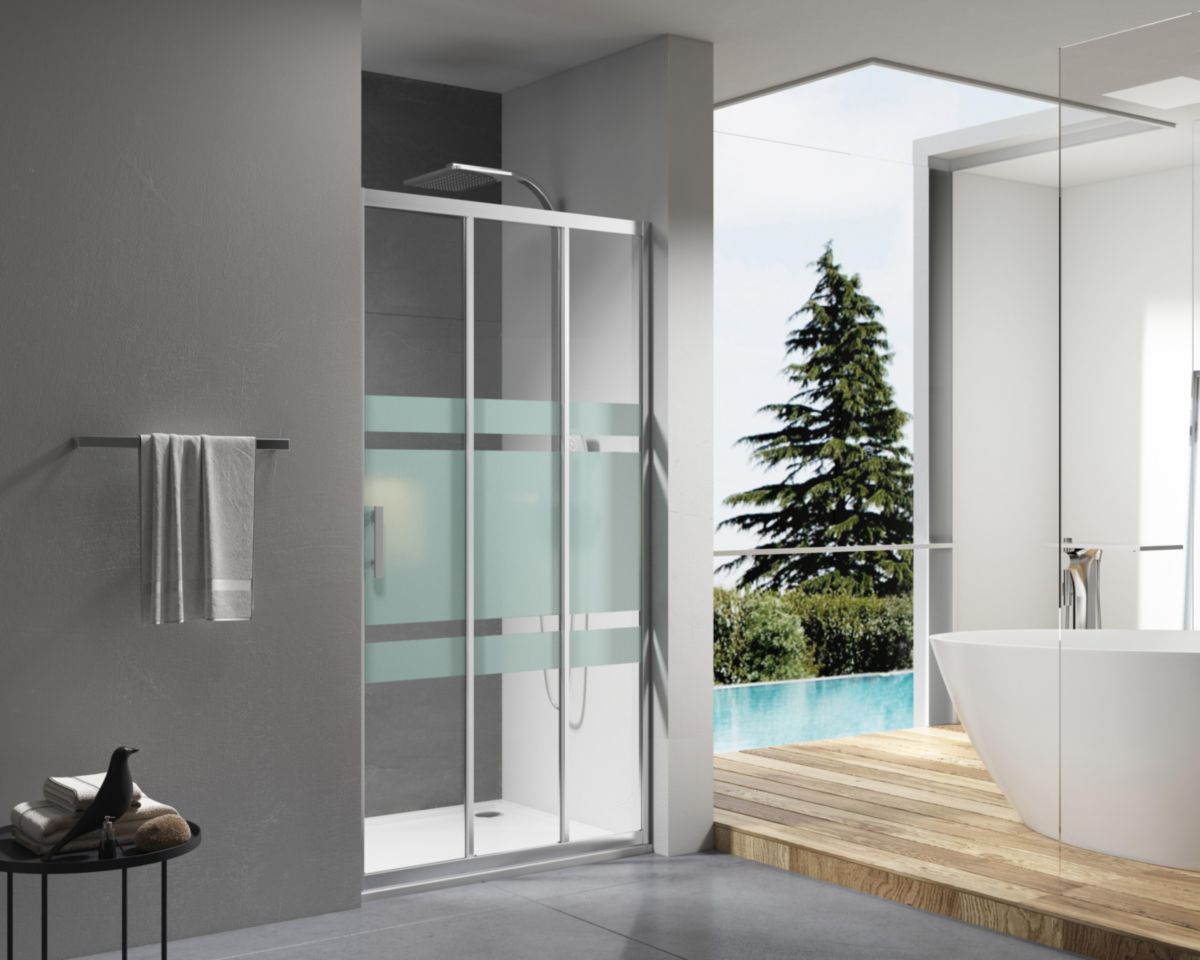 Gris Vinyl Plage 161003 D/écoration adh/ésive pour paroi de Douche 80x200cm