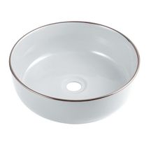 Vasque à poser Alterna Daily O Color blanche bord chromé