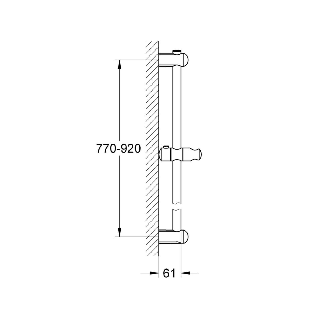 GROHE Barre de douche 900 mm Euphoria Chromé 27500000 Cedeo