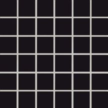 Mosaïque céramique Barwolf Grip pitch black 4,7x4,7x0,65 cm trame 29,7 x 29,7 cm UG-2504