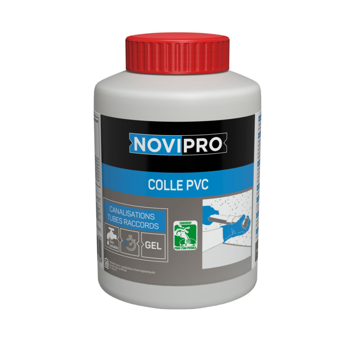 NOVIPRO Colle gel PVC Novipro, 500 ml pour réseau d'évacuation ou