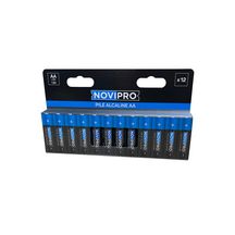 Piles LR6 Alcalines AA 1,5V Novipro - paquet de 12 piles