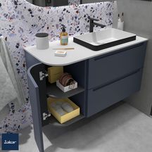 Coquette alliance 1 porte curve largeur 30 cm finition night blue réf : 97036