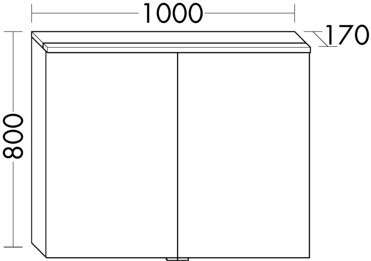 BURGBAD Armoire de toilette EQIO SMART avec éclairage LED, largeur