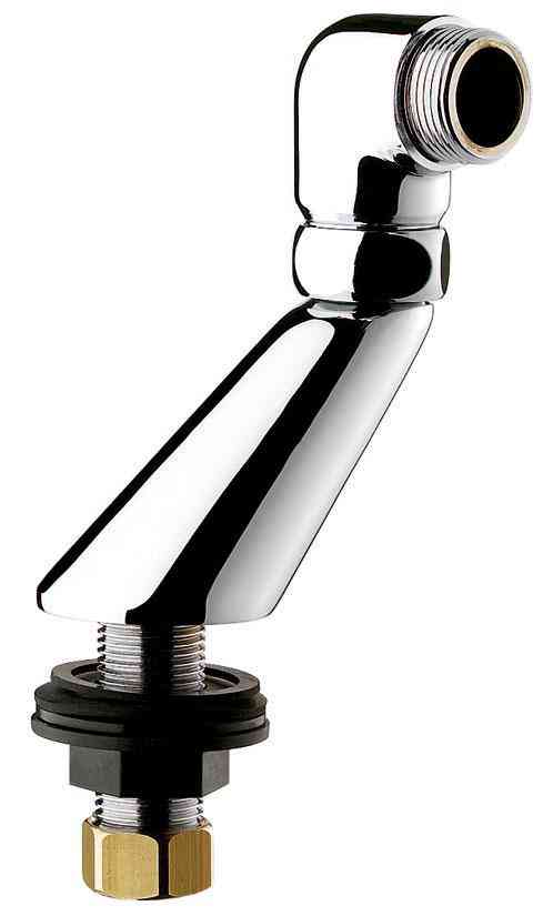 Colonnettes Chrome Pour Baignoire - LOT DE 2-inclinées- Excentriques- Mâle 20x27 (3/4) Aux 2 Extrémités