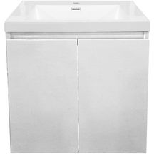 Meuble sous vasque Alterna Primeo 60 cm 2 portes suspendu blanc