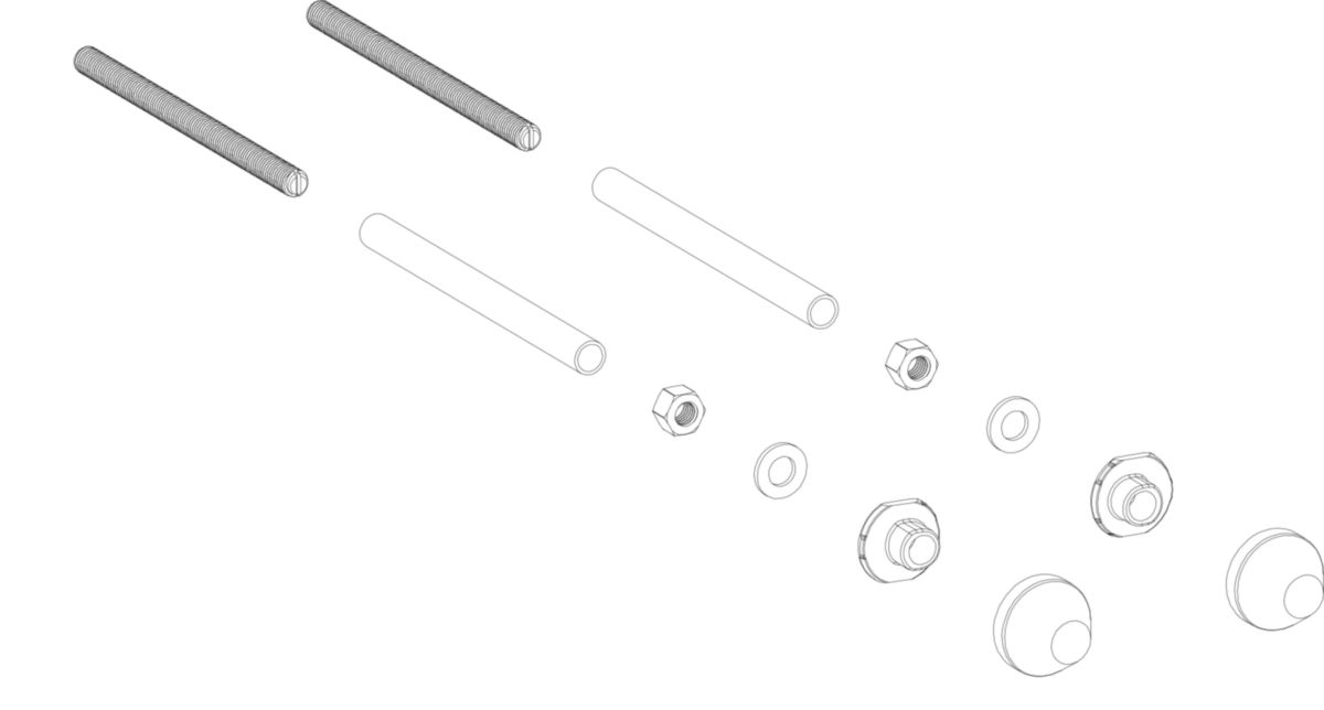ALTERNA Kit de fixation de la cuvette pour bâtisupport autoportant