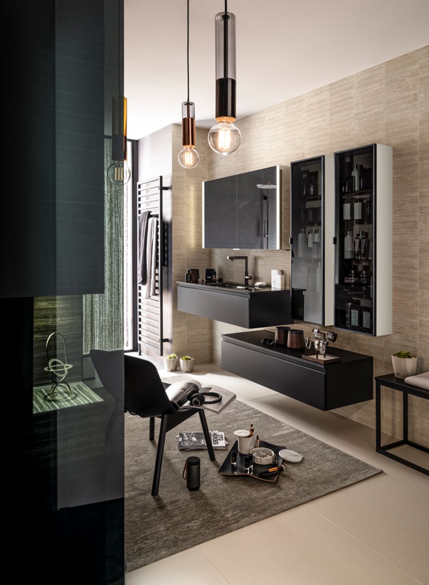 DELPHA Armoire de toilette Eclat absolu 2 portes (P.60 + P.60) H.69 x P.16 x L.120 cm cotes