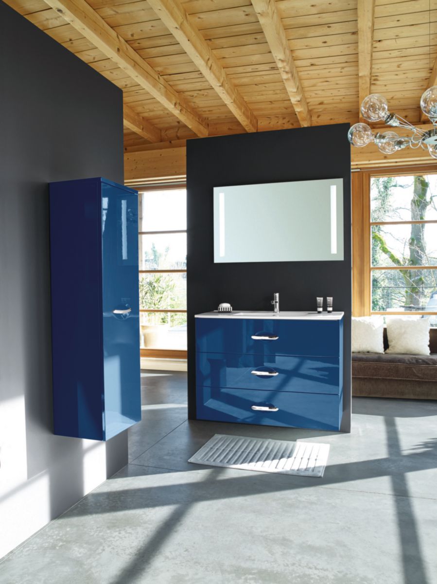 Meuble Salle De Bain Decotec Bento Prix DECOTEC - Plan vasque céramique Luna pour meuble vasque Bento L 100 cm réf.  1790331 | Cedeo