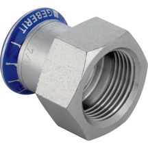 Jonction taraudée D15-1/2mm, acier inox Réf 31802