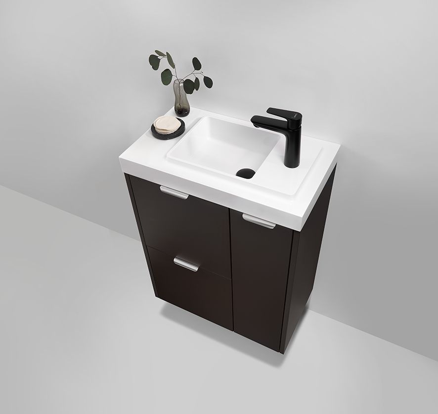 DELPHA Meuble bas OPTIMISE 2 tiroirs 1 porte H.72 x P.34 x L.60 cm