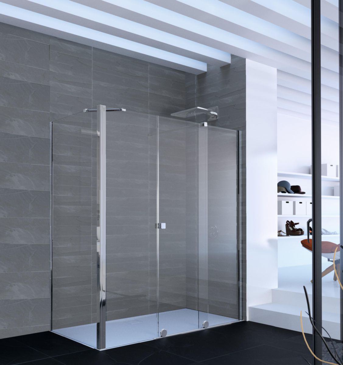 Profilé Paroie De Douche ALTERNA - Paroi de douche coulissante pureday xl verre timeless profilé