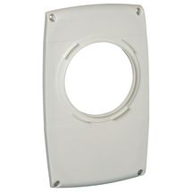 Platine de rénovation à vis pour les bouches Bap'SI, Bap'SI twin et Bahia Curve - blanc - permet la mise en œuvre de la bouche sans fût sur manchette déformée 11019054
