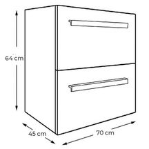 Meuble Alterna Concerto 70 cm avec 2 tiroirs Bois Clair