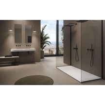 Receveur de douche pour salle de bains, modèle  SPERIT Concrete 150 cm X100 en couleur blanc mcbath