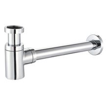 Siphon design rond court en laiton chromé 33X42 Altech