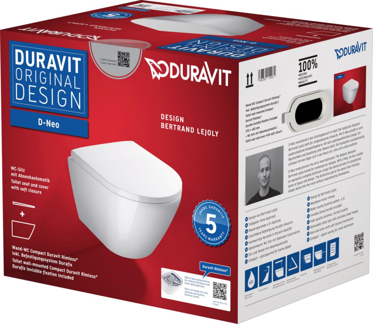 DURAVIT Pack suspendu Compact Duravit DNeo 370x480x400 mm Réf