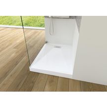 Receveur KINESURF blanc bonde petit côté 140 x 80 11 cm anti-dérapant Réf. RD255AD