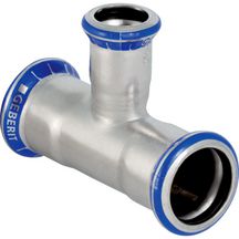 Té réduit D22-15-22mm, acier inox Réf 31206