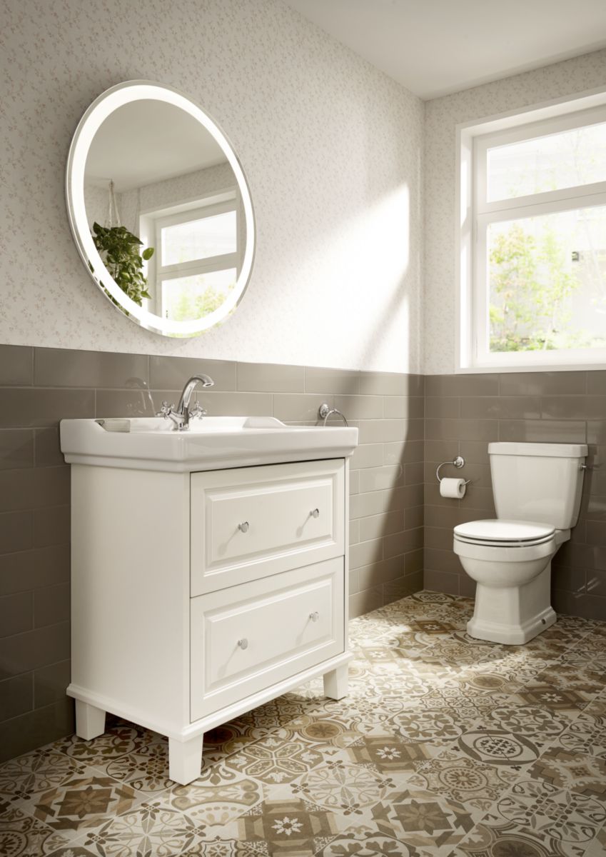 Ensemble Salle De Bains Meuble 2 Portes Miroir Et Applique Victoria Unik 1000 Bouleau Roca A855896422 Vita Habitat