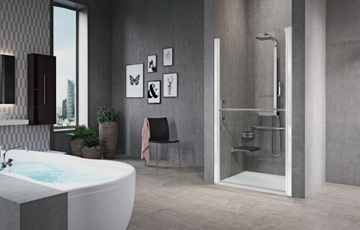 Kohler Porte De Douche à Pivot 44 Po X 70 Po Avec Technologie Cleancoat Revel Koh21162