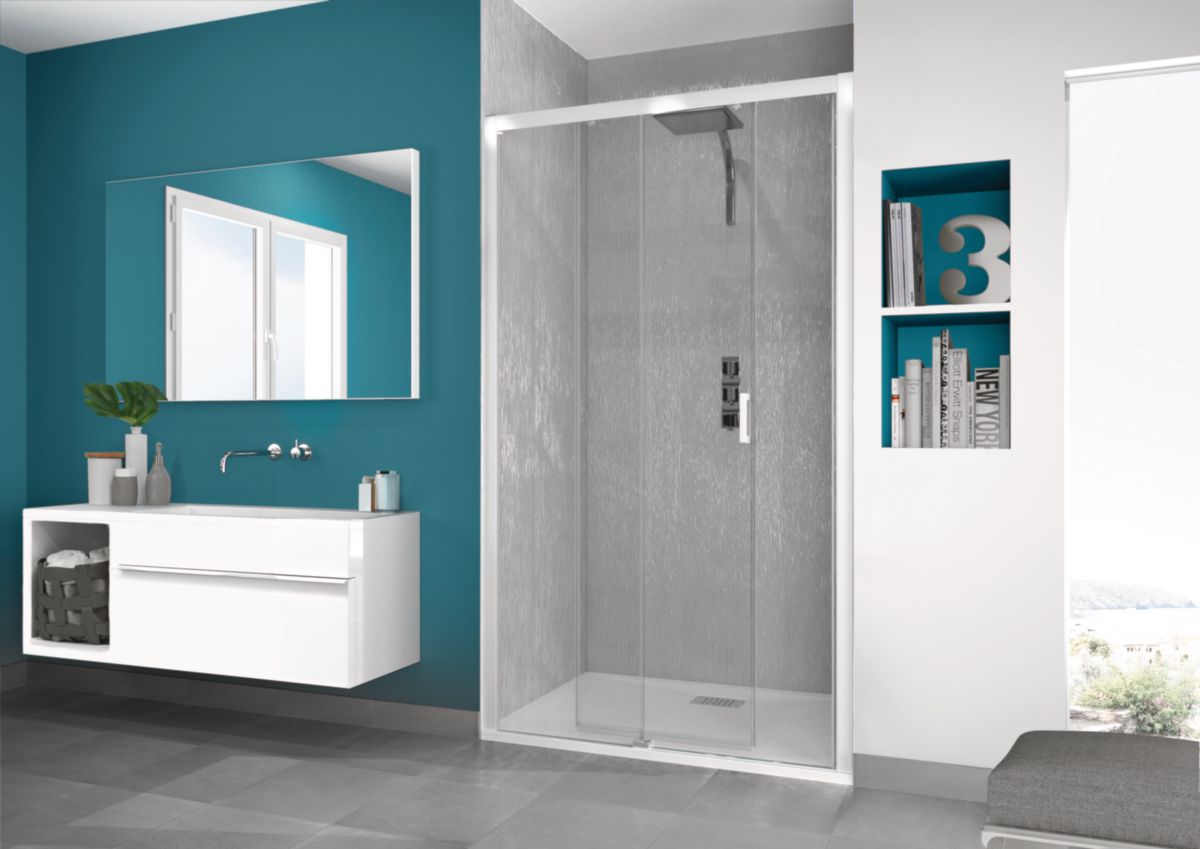 KINEDO DOUCHE Paroi de douche Smart2 coulissante sans seuil 127 / 131