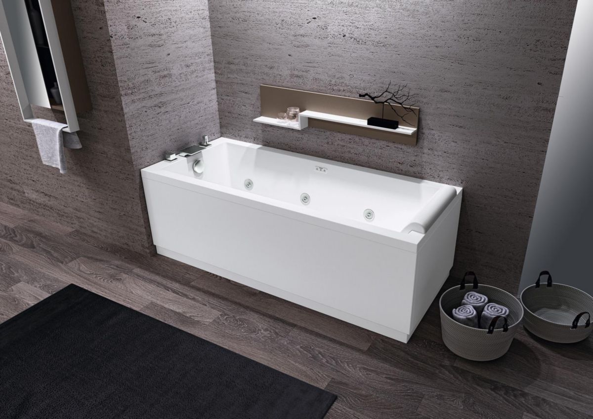 CALOS 2 170X75 WHIR+AIR+DES.PUP.ELECT.VID.AUTOM.BLANC DOUX SANS TABL.FIN.CHROME