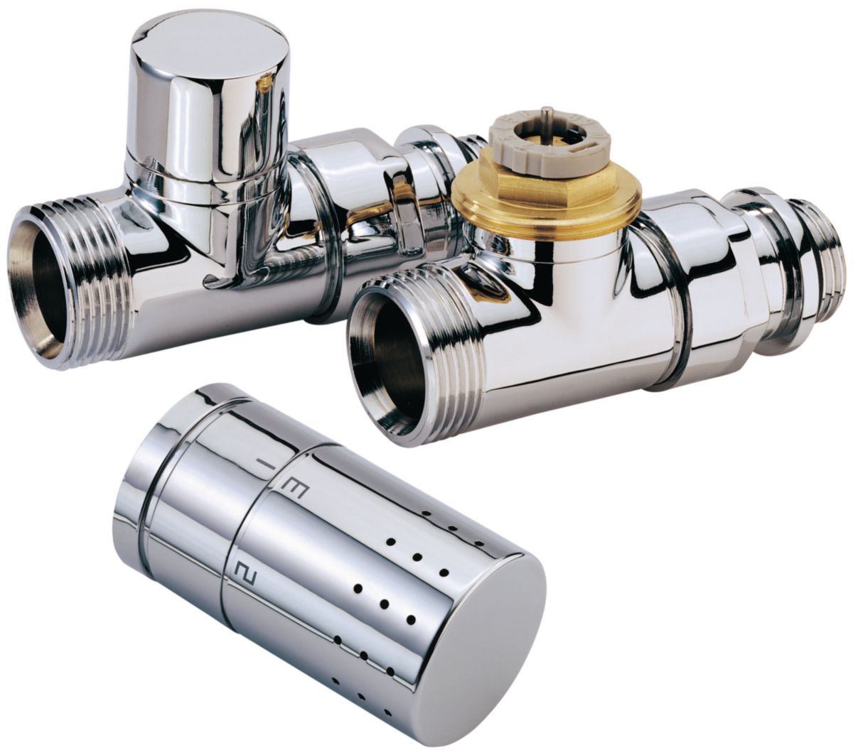 kit robinet radiateur thermostatique design chrom alterna droit 15x21 alterna chauffage et climatisation cedeo - Radiateur Avec Robinet Thermostatique kit robinet radiateur thermostatique design chrom alterna droit 15x21 alterna chauffage et climatisation cedeo - Radiateur Avec Robinet Thermostatique