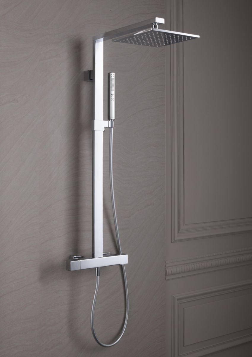 JACOB DELAFON Colonne de douche thermostatique Strayt chrome réf