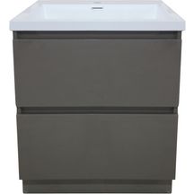 Meuble sous vasque Alterna Primeo 80 cm au sol 2 tiroirs gris