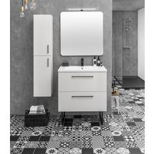 Meuble Alterna Concerto 80 cm avec 2 tiroirs Blanc Brillant