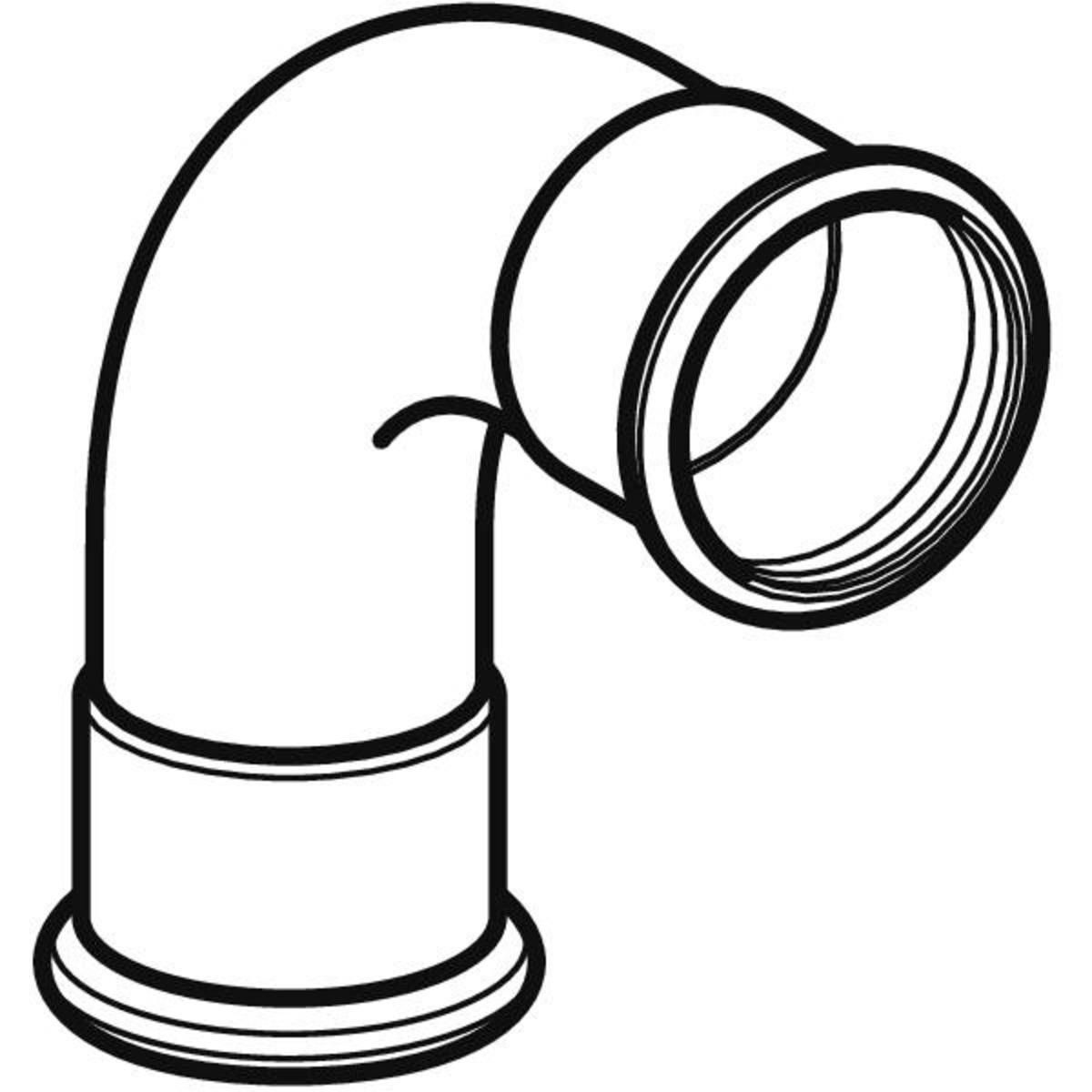 Coude 90° D22mm, acier inox Réf 30104