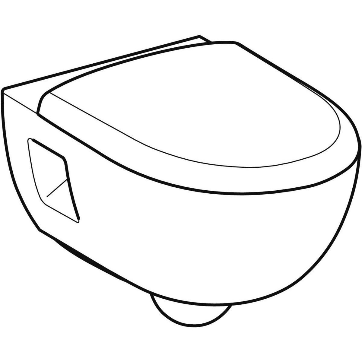 Cuvette WC suspendue Renova Geberit - Semi-caréné - Blanc