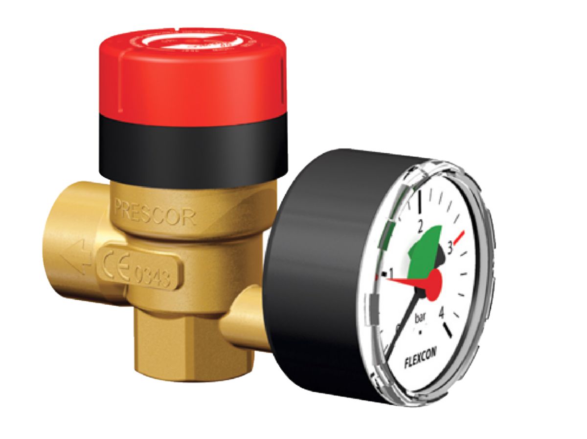 FLAMCO FLEXCON - Soupape de securite PRESCOR Flamco, tar.e BSP 1/2 , 3 ...